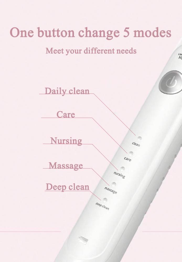 Wholesale Custom Made Waterproof Electric Toothbrush Face Cleaning For Adult 2-In-1 With Replaceable Head