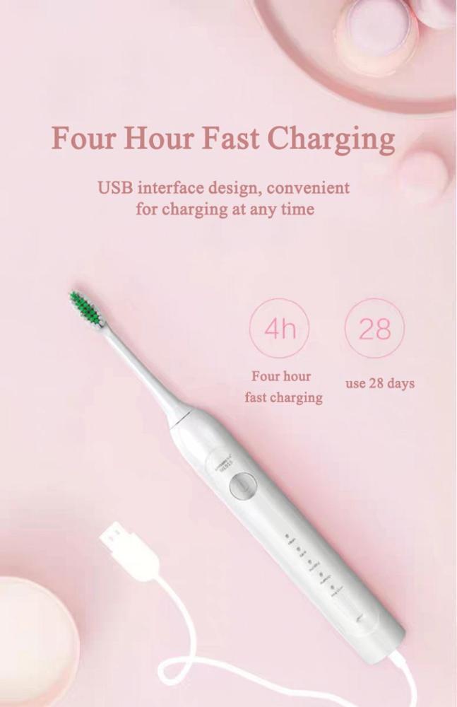 Smart Battery Powered Kids Replacement Heads Automatic Microneedle Tooth Brush Sonic Electric Toothbrush